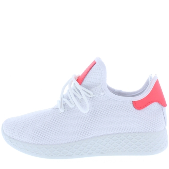 New White & Pink Casual Sneaker - Picture 12 of 13